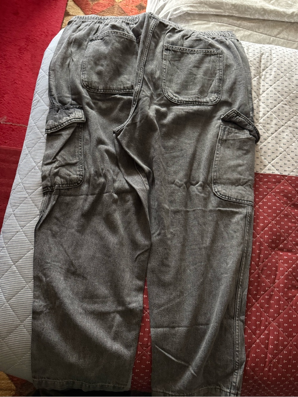 GAP Washed Charcoal Cargo Pants with Pockets